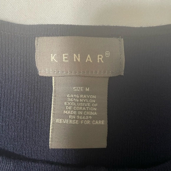 Kenar blue knit cardigan with embroidered flowers size M - Picture 4 of 8